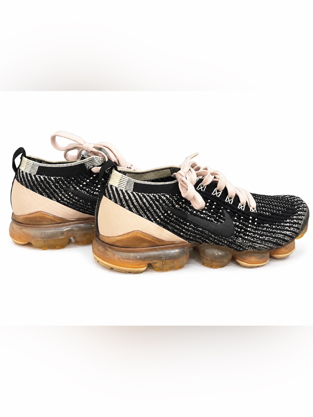 Nike Air VaporMax Flyknit 3 Black White Cream Sneakers – Men's/Women's Running S